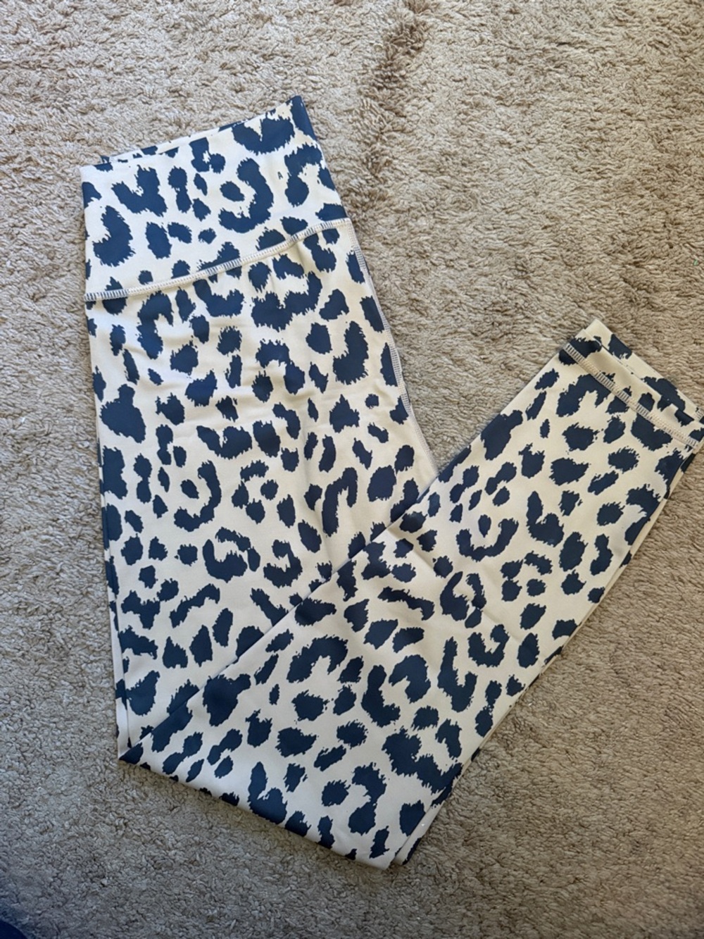 High-Waist Animal Print Leggings in Tan and Black